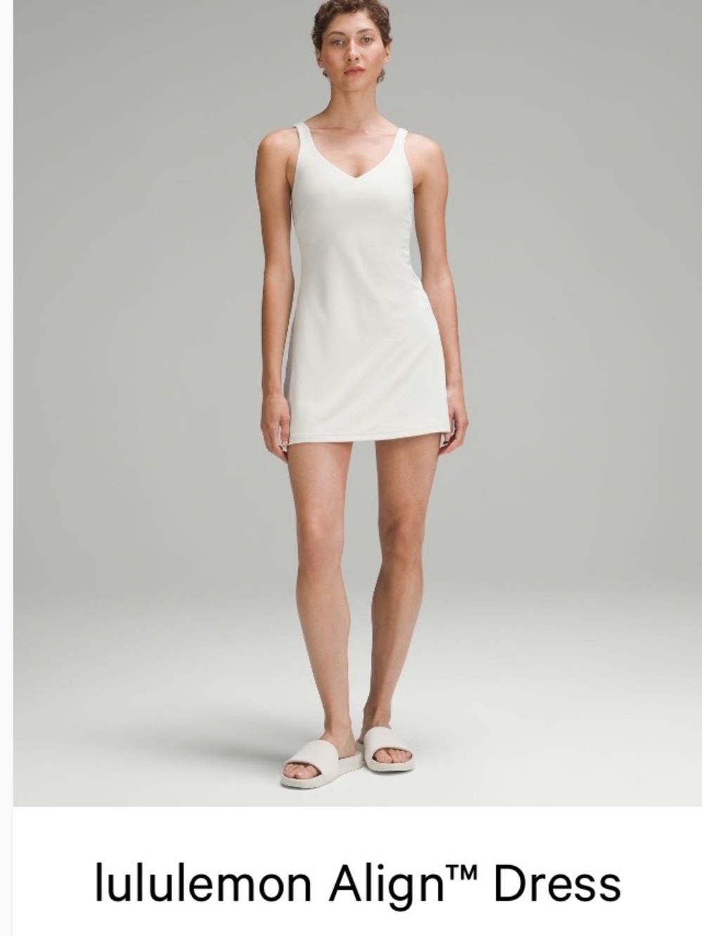 lululemon Align™ Dress in bone size 6 built in shorts
